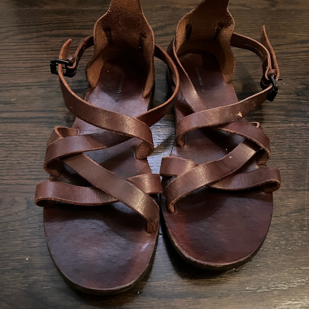 All Saints Leather Sandal size 44